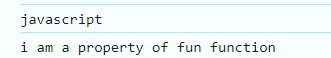 console.log output